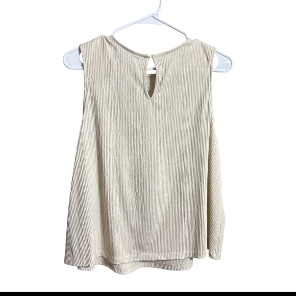 Old Navy Boho Neutral Crochet High Neck Tank Top Cream L - Picture 3 of 7